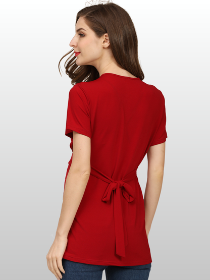 Umstands-Stilltop, Cross-Bust-Design, Verstellbare Bindung, Schwangerschaft Stillzeit, Pull-Up-Zugang, Alle Trimester