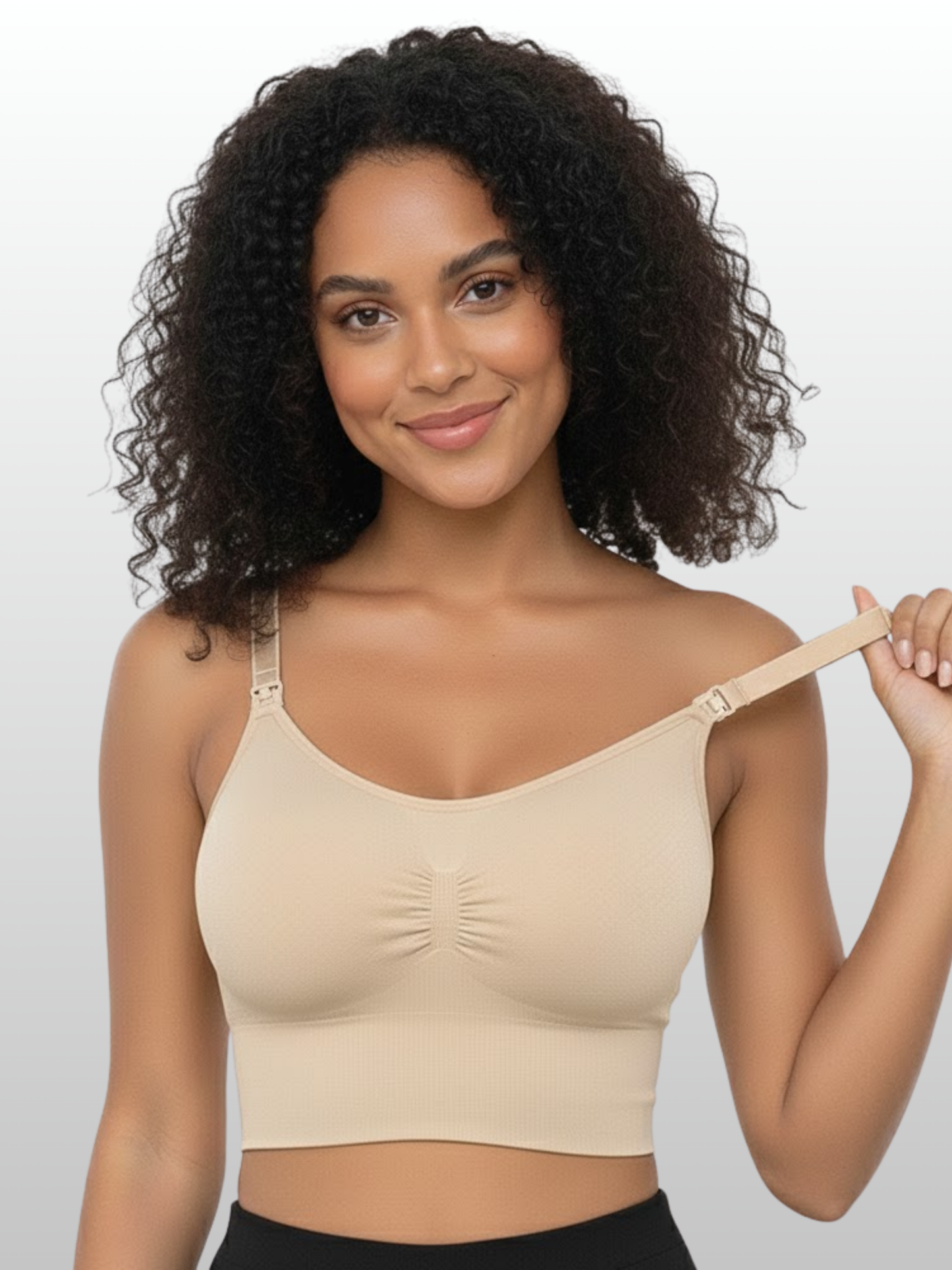 Still-BH, Bralette, Crop-Top-Stil, Ohne Bügel, Clip-Verschluss, Gerippt, Schwangerschaft, Stillzeit