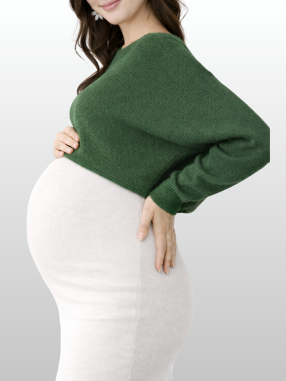 Umstandspullover, Fledermausärmel, Rippstrick, Layering, Flexibel, Ganzjahres, Alle Trimester