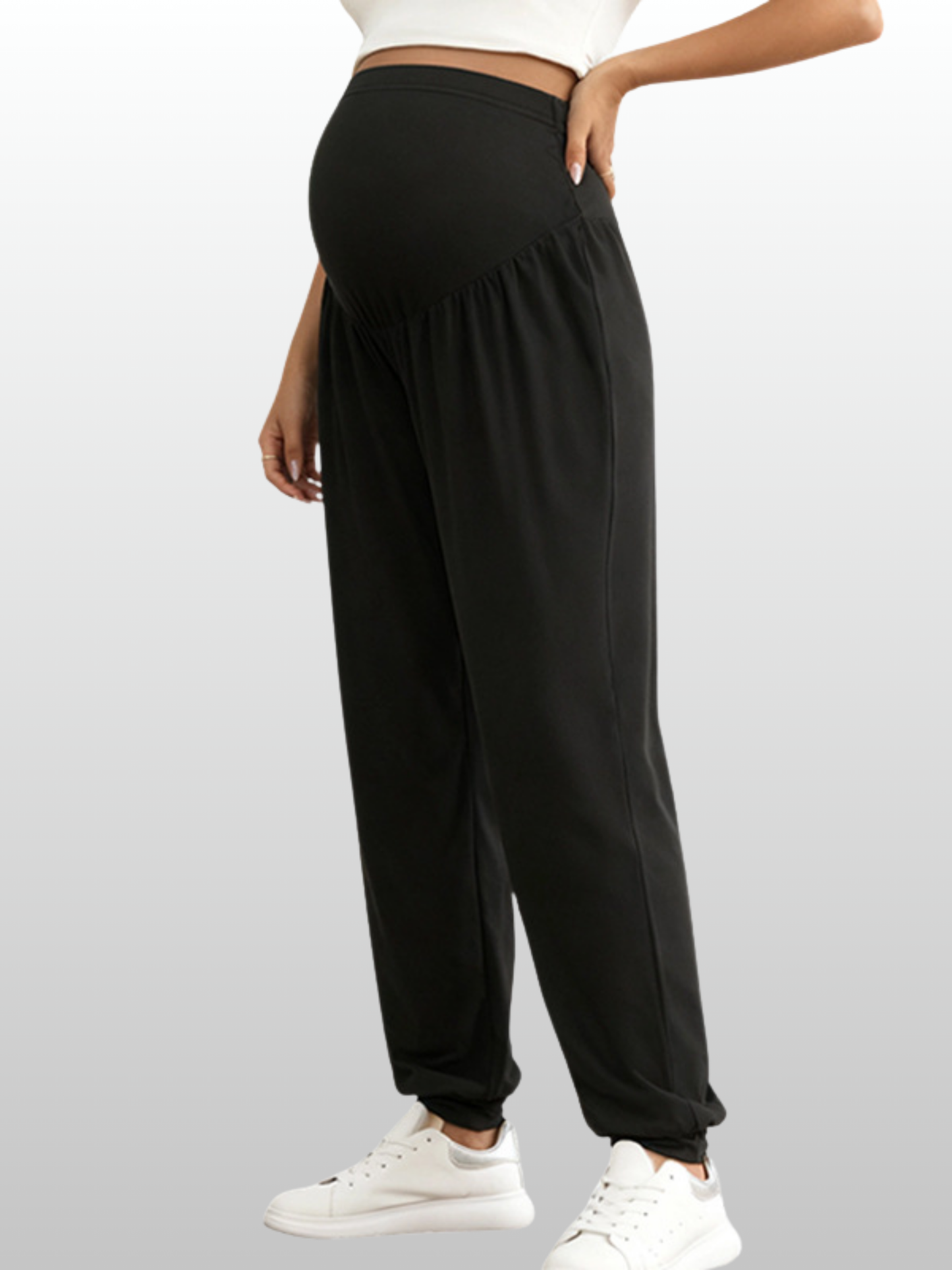 Maternity Lounge Pants, Loose Fit, High-Waist, Sporty, Breathable, All Trimesters, Elastic Waist