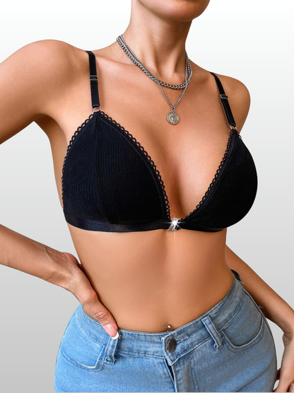 Still-BH, Ripp-Struktur, Vorderer Clip, Bügellos, Atmungsaktiv, Schwangerschaft Stillzeit Layering