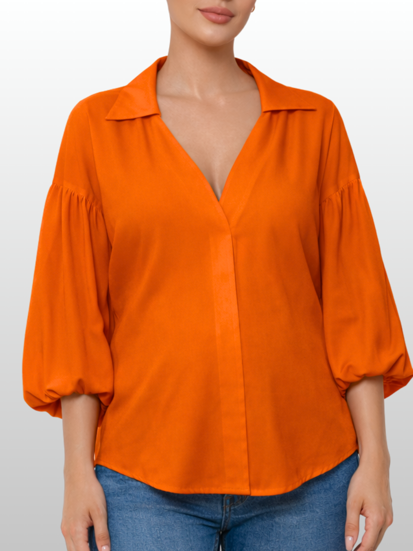 Maternity Blouse, Office Look, Loose Fit, All Trimesters, Collared, Elegant Drape, Postpartum