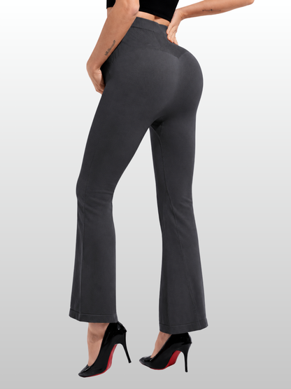 Umstandshose Yoga mit weitem Bein, ausgestellt, hoher Bund