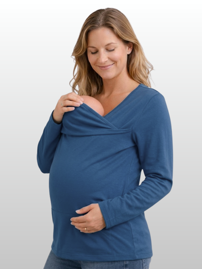 Kangaroo Bonding Top, Long Sleeve, Skin-to-Skin, Newborns, Built-In Head Support