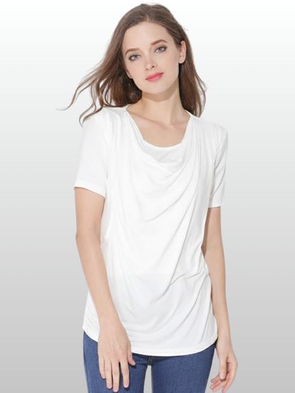 Umstands-Stilltop, Modal, Pull-Up-Zugang, Schwangerschaft Stillzeit, Weich Atmungsaktiv, Pumpfreundlich