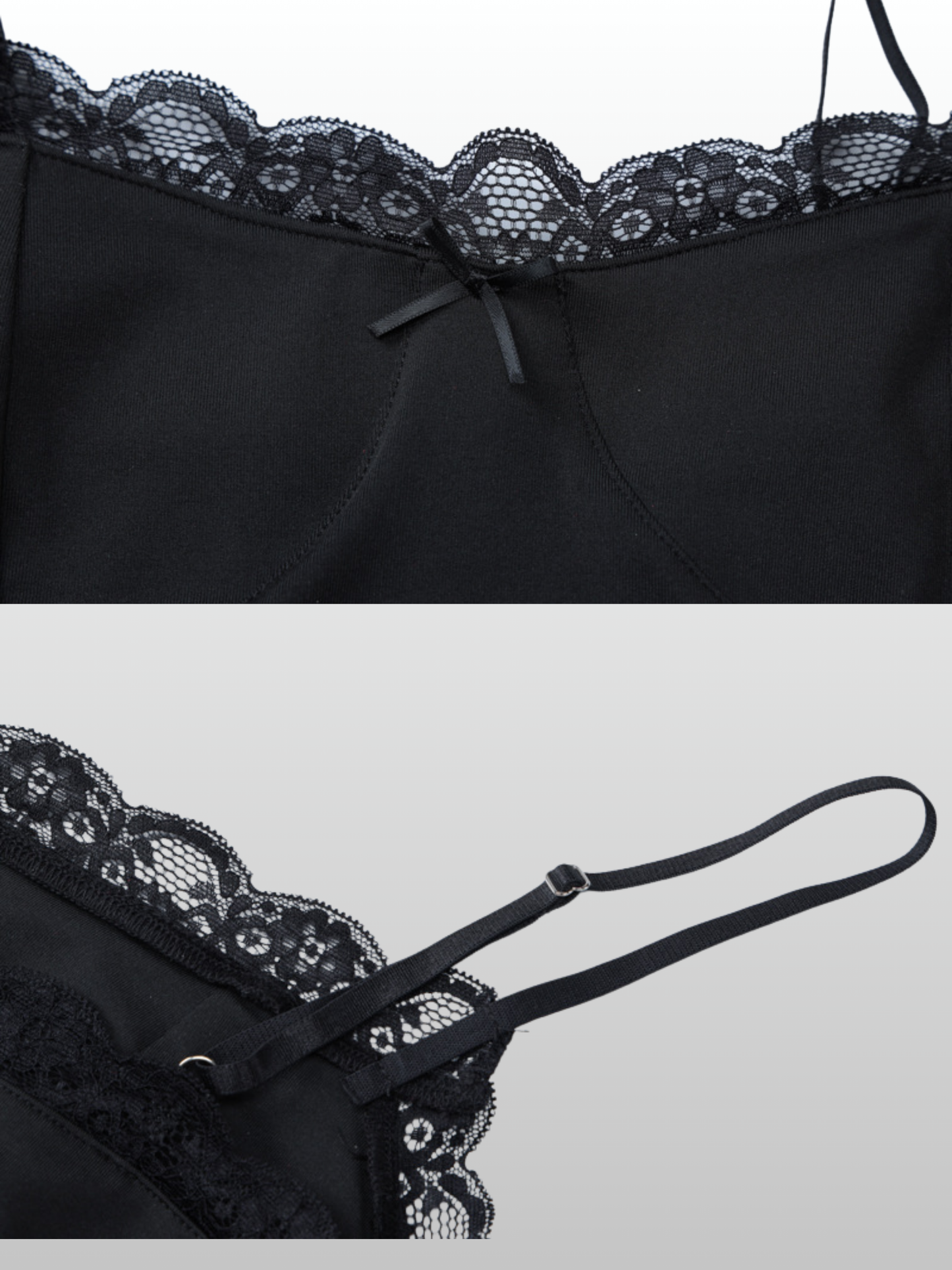 Cami Bustier Top mit Blumenspitze & verstellbaren Trägern