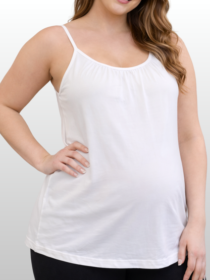 Umstandsmode, Umstands-Top, Integrierter BH, Sommer, Stillfreundlich, Atmungsaktiv, Lockerer Schnitt, Plus-Size