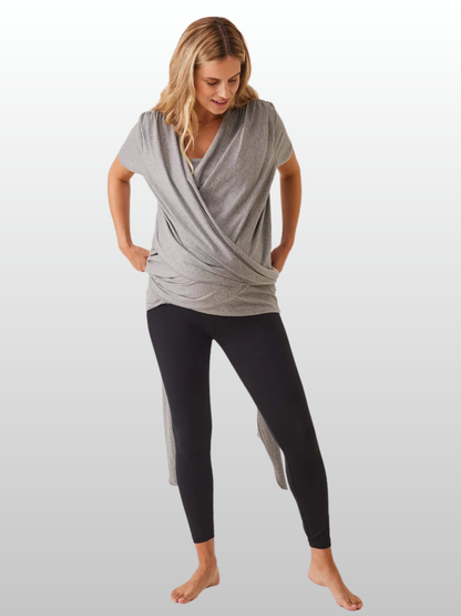 Skin-to-Skin-Wickeloberteil, Neugeborenen-Bonding, Stillfreundlich, Hautkontakt-Top, Wochenbett, Viertes Trimester, Känguru-Pflege