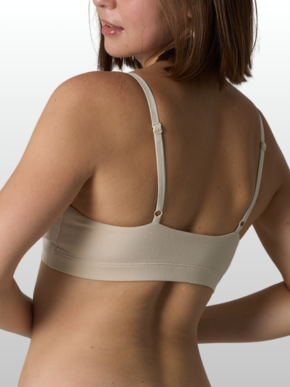 Still-Bralette, Pull-Down-Zugang, Baumwolle, Kabellos, Schlaf-BH, Pumpfreundlich, Postpartum, Weich & Atmungsaktiv