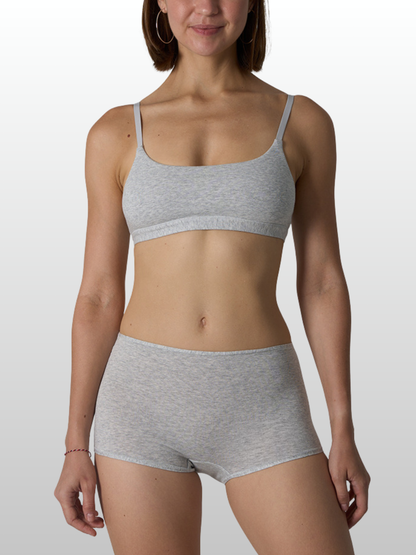 Bralette & Boxer Set, Baumwolle, Stillfreundlich, Wireless, Lounge & Schlaf, Schwangerschaft & Postpartum