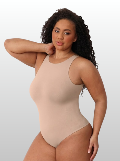Shaping Bodysuit, Rückenfrei, High Neck, Nahtlos, Taillenformend, Thong, Unsichtbar unter Outfits