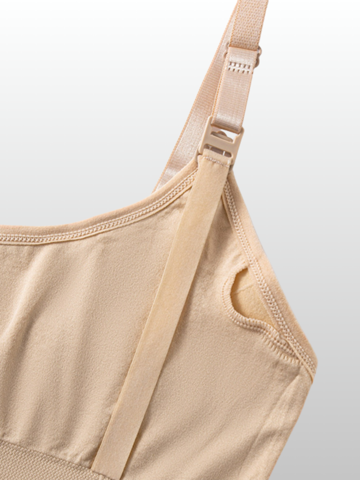 Nursing Bra, Seamless, Ribbed, Night Comfort, Pump-Friendly, Clip Closure, Wire-Free, Pregnancy Nursing