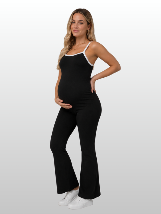 mumshape™ Maternity Cami Jumpsuit - Pregnancy Overall with Bootleg Flares