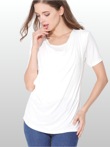 Umstands-Stilltop, Modal, Pull-Up-Zugang, Schwangerschaft Stillzeit, Weich Atmungsaktiv, Pumpfreundlich