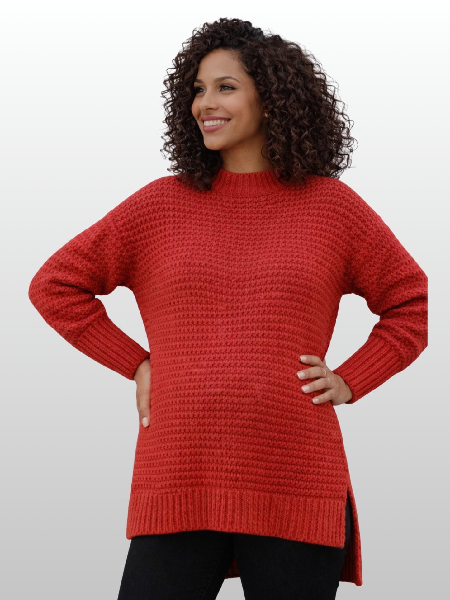 Umstandspullover, Seitenschlitz, Strick, Locker, Herbst & Winter, Alle Trimester, Schwangerschaft & danach