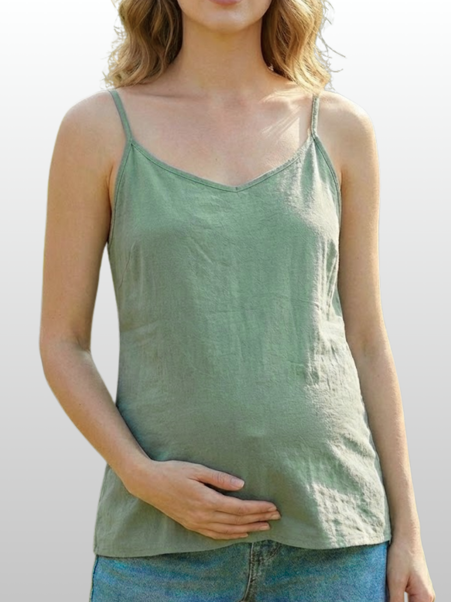 Umstands-Tanktop, Ärmellos, Atmungsaktiv, Sommer, Lockerer Schnitt, Alle Trimester, Stillfreundlich
