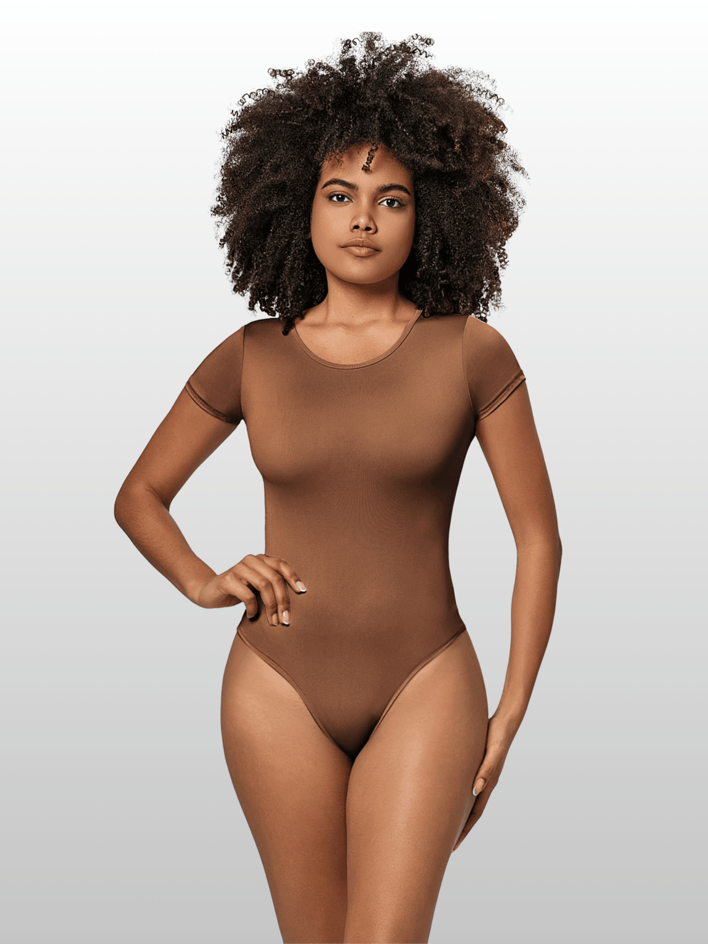 Shaping Bodysuit, Kurzarm, Quadratischer Ausschnitt, Nahtlos, Stringschnitt, Kompression, Figurformend