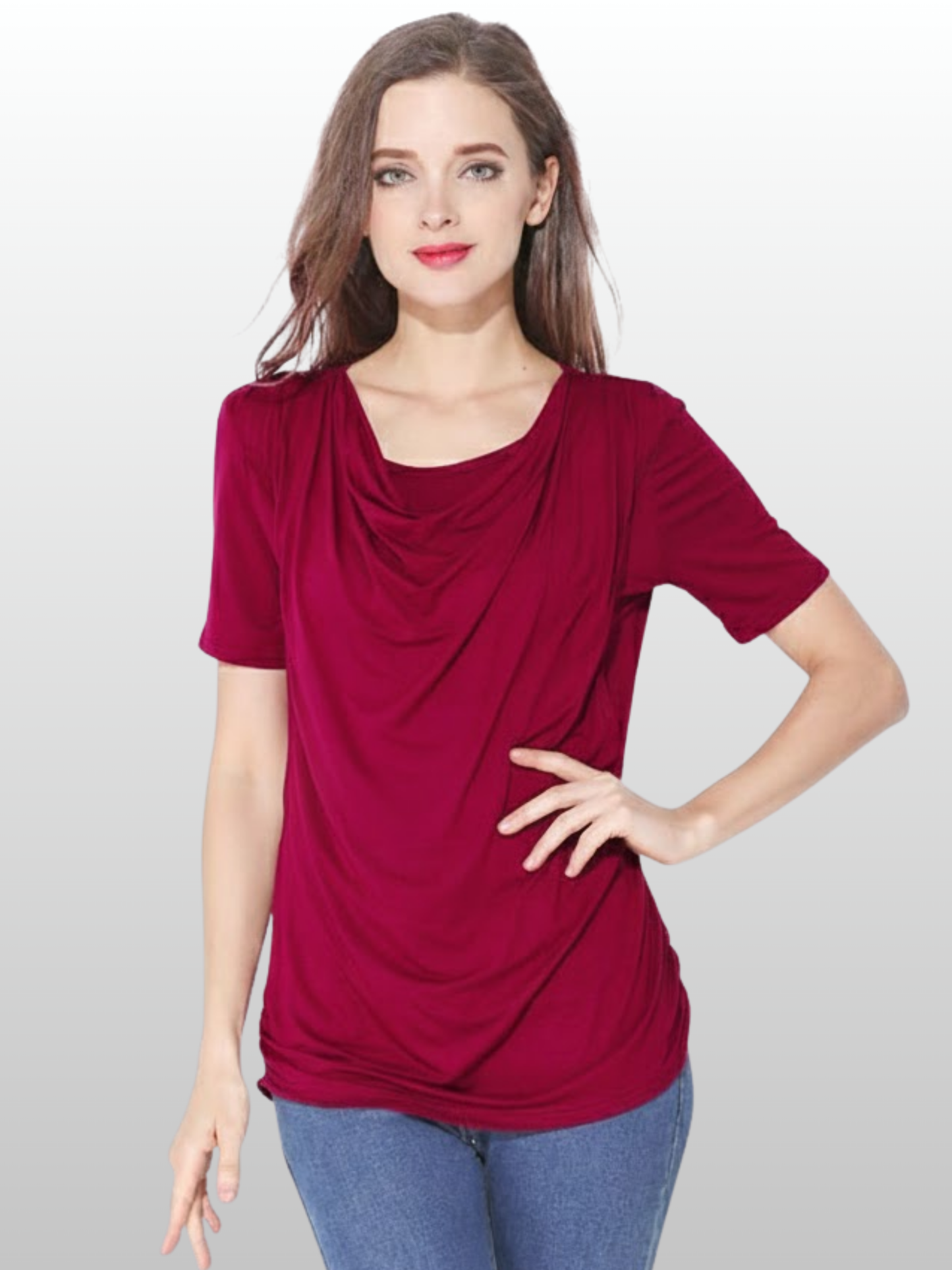 Umstands-Stilltop, Modal, Pull-Up-Zugang, Schwangerschaft Stillzeit, Weich Atmungsaktiv, Pumpfreundlich