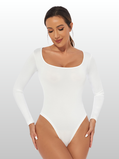 Shapewear Body langarm mit Bauchweg-Effekt, nahtlos