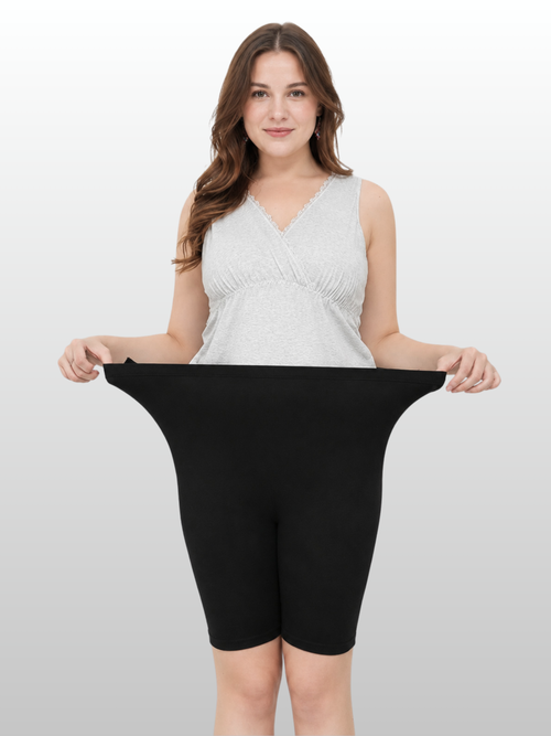 Maternity Shorts, Plus Size, Ultra-Stretch, Adjustable, High Waist, Breathable, Summer