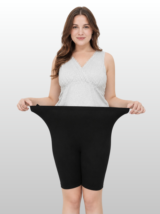Maternity Shorts, Plus Size, Ultra-Stretch, Adjustable, High Waist, Breathable, Summer
