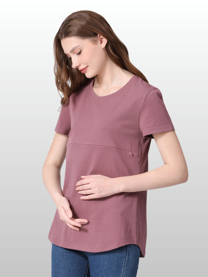 Nursing Top, Cotton, Hidden Zipper, Discreet, Soft Coverage
