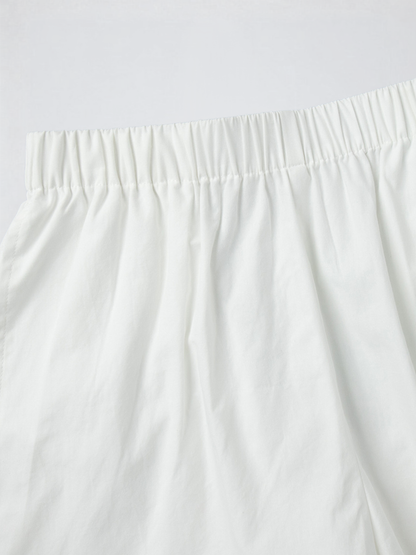 Umstands-Lounge-Set mit Bandeau-Top und Shorts, 100 % Baumwolle