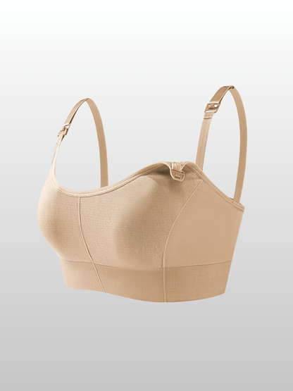 Nursing Bra, Seamless, Ribbed, Night Comfort, Pump-Friendly, Clip Closure, Wire-Free, Pregnancy Nursing