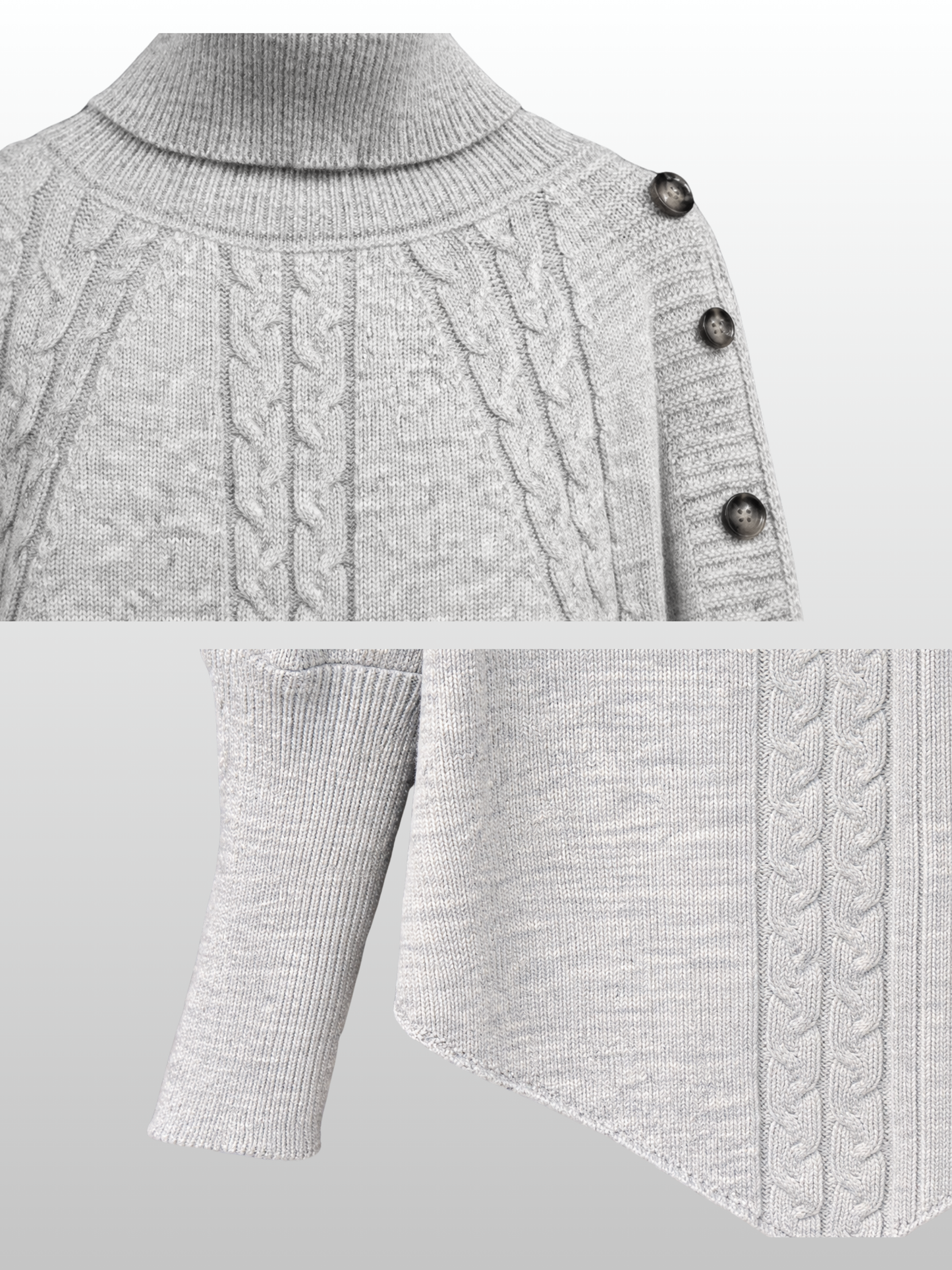 Umstandspullover, Zopfstrick, Relaxed Fit, Elegant, Hochgeschlossen, Büro & Events, Alle Trimester