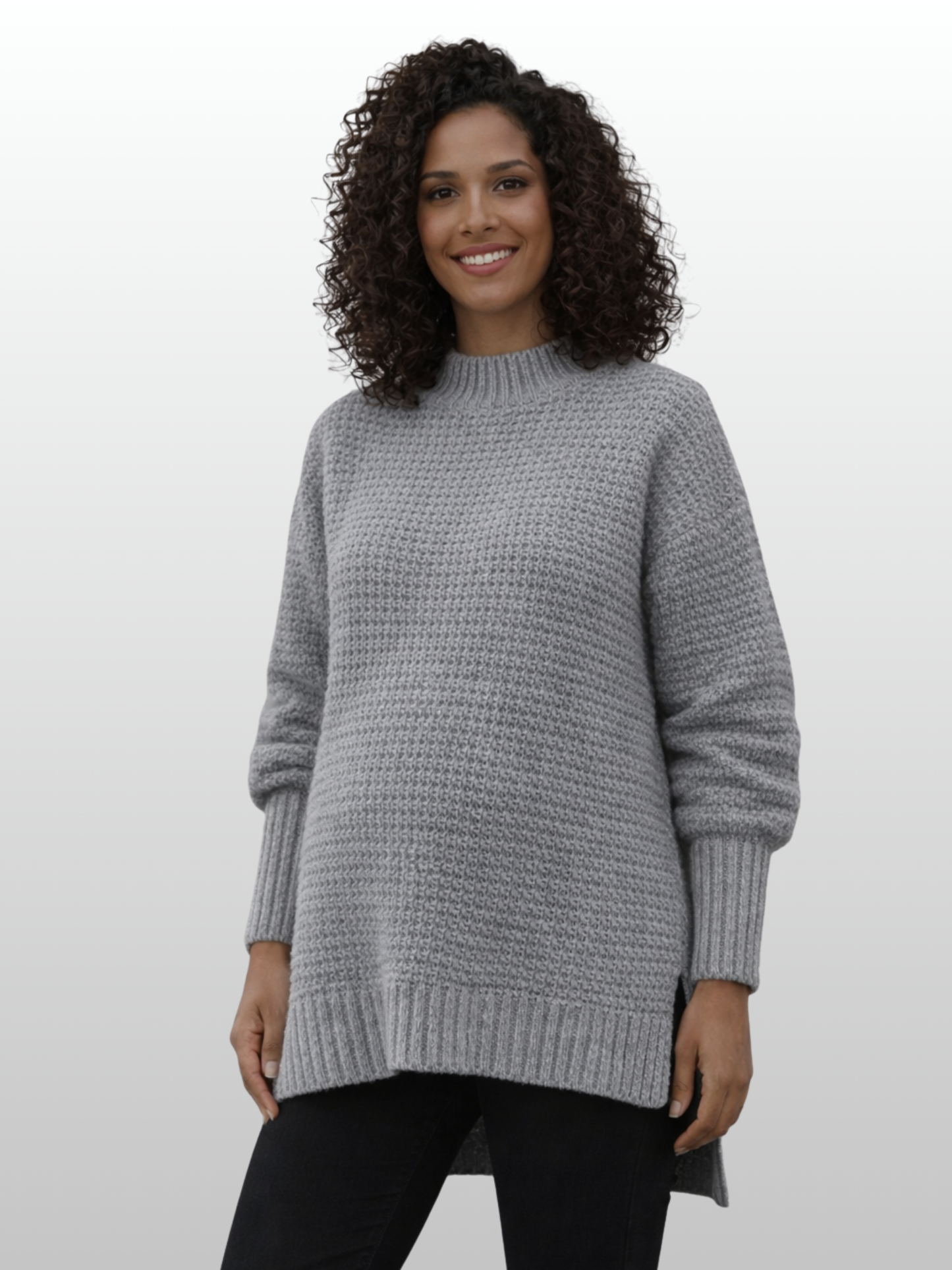 Umstandspullover, Seitenschlitz, Strick, Locker, Herbst & Winter, Alle Trimester, Schwangerschaft & danach