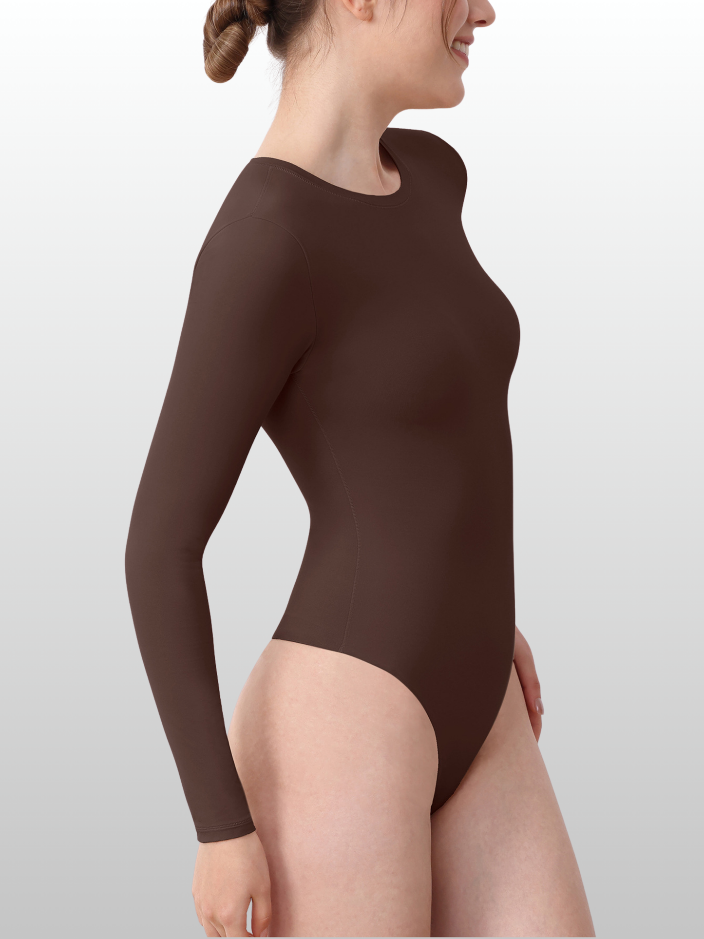 Shaping Bodysuit, Langarm, Nahtlos, Second-Skin, Rundhals, Leichte Kompression, Figurformend, Alltag