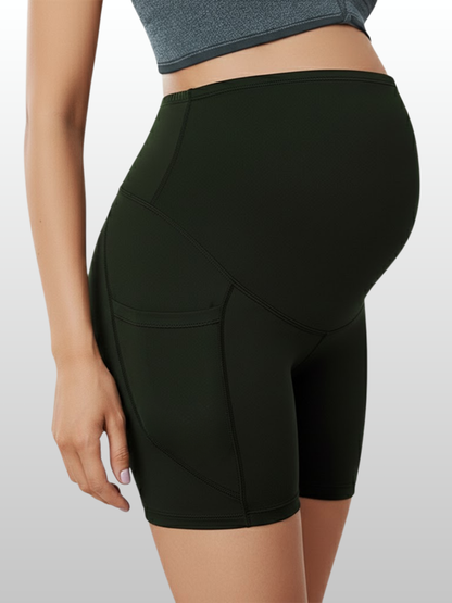 Umstandsshorts, Taschen, Hoher Bauchbund, Shapewear, Sommer, Atmungsaktiv, Alle Trimester