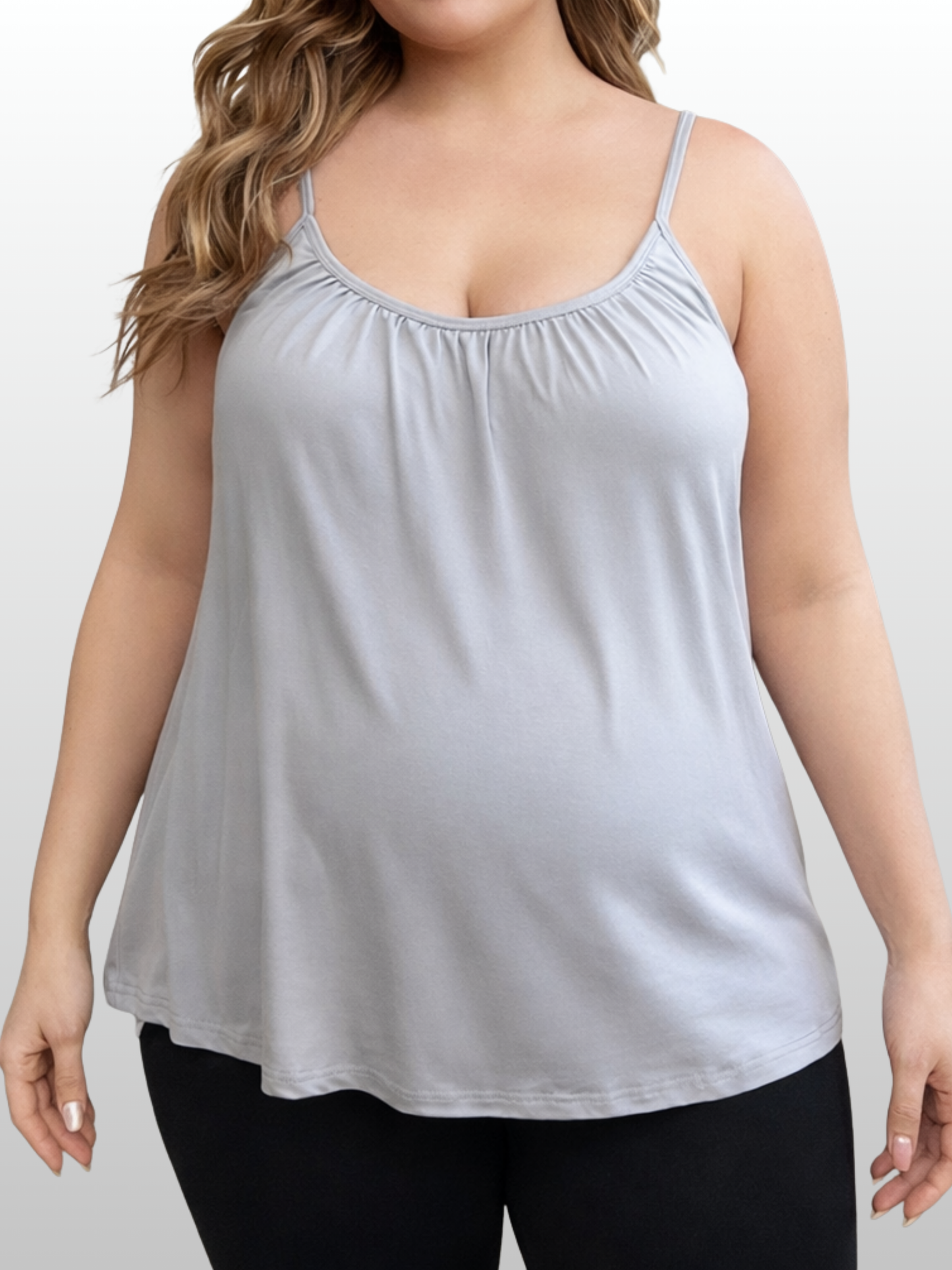 Umstandsmode, Umstands-Top, Integrierter BH, Sommer, Stillfreundlich, Atmungsaktiv, Lockerer Schnitt, Plus-Size