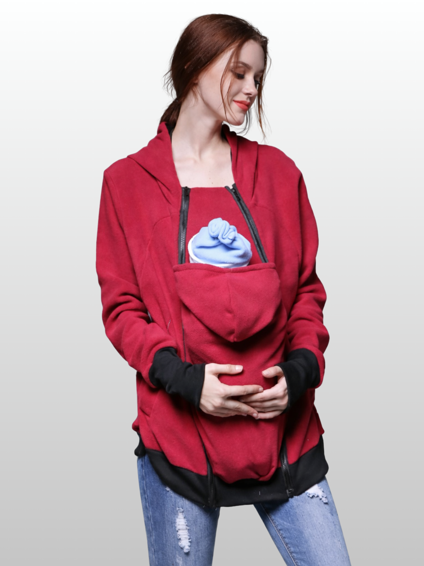 Carrier Jacket, 2-in-1 Fleece, Modular Insert, Front & Back Carry
