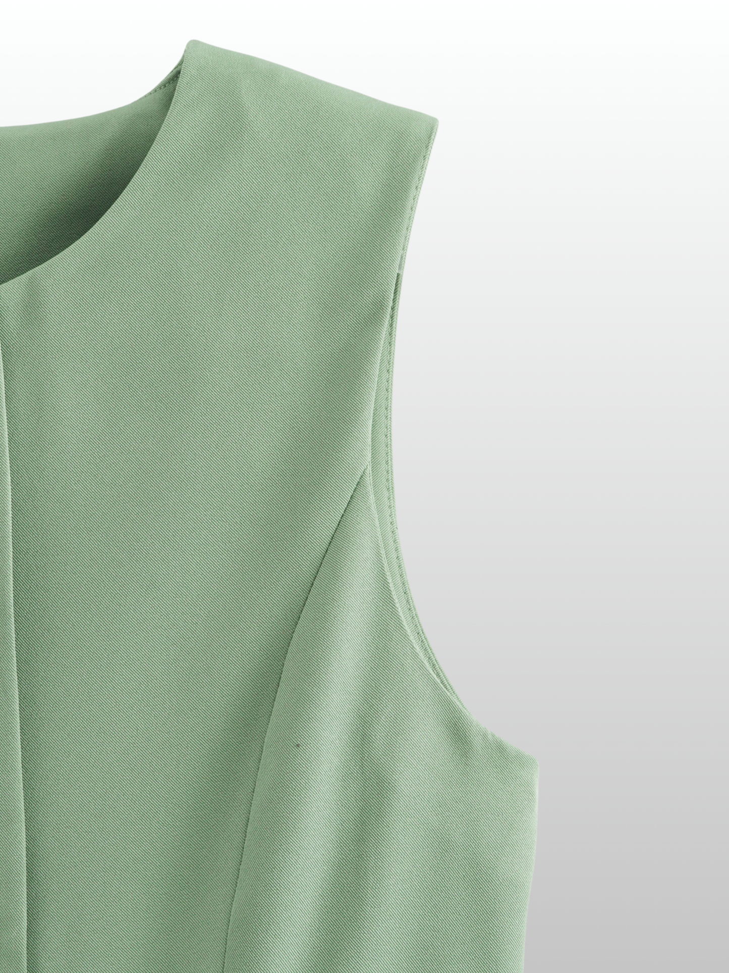 Maternity Vest, Office Style, Structured Cut, Button Front, Peplum Hem, Waist Cut, Business