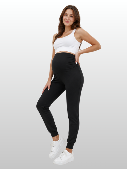 Maternity Jogger Pants, High-Waist, Sporty, Elastic Waist, Breathable, All Trimesters, Freedom of Movement