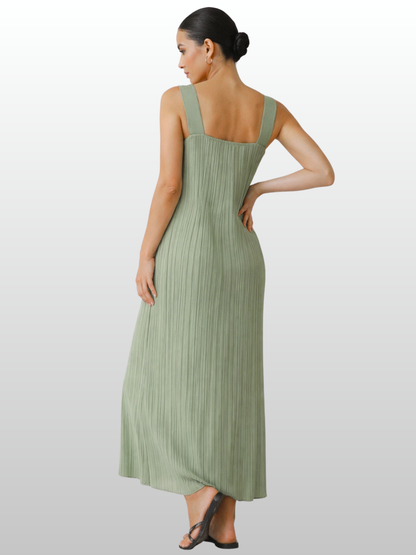 Maternity Dress, Maxi, Gauze Cotton, Crinkle Texture, Cross Straps