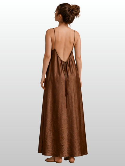 Maternity Dress, Open Back, Spaghetti Straps, Flowy