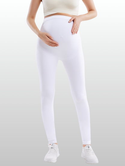 Nahtlose Umstandsleggings,Volle Bauchabdeckung, All-Trimester, Dehnbar, Atmungsaktiv