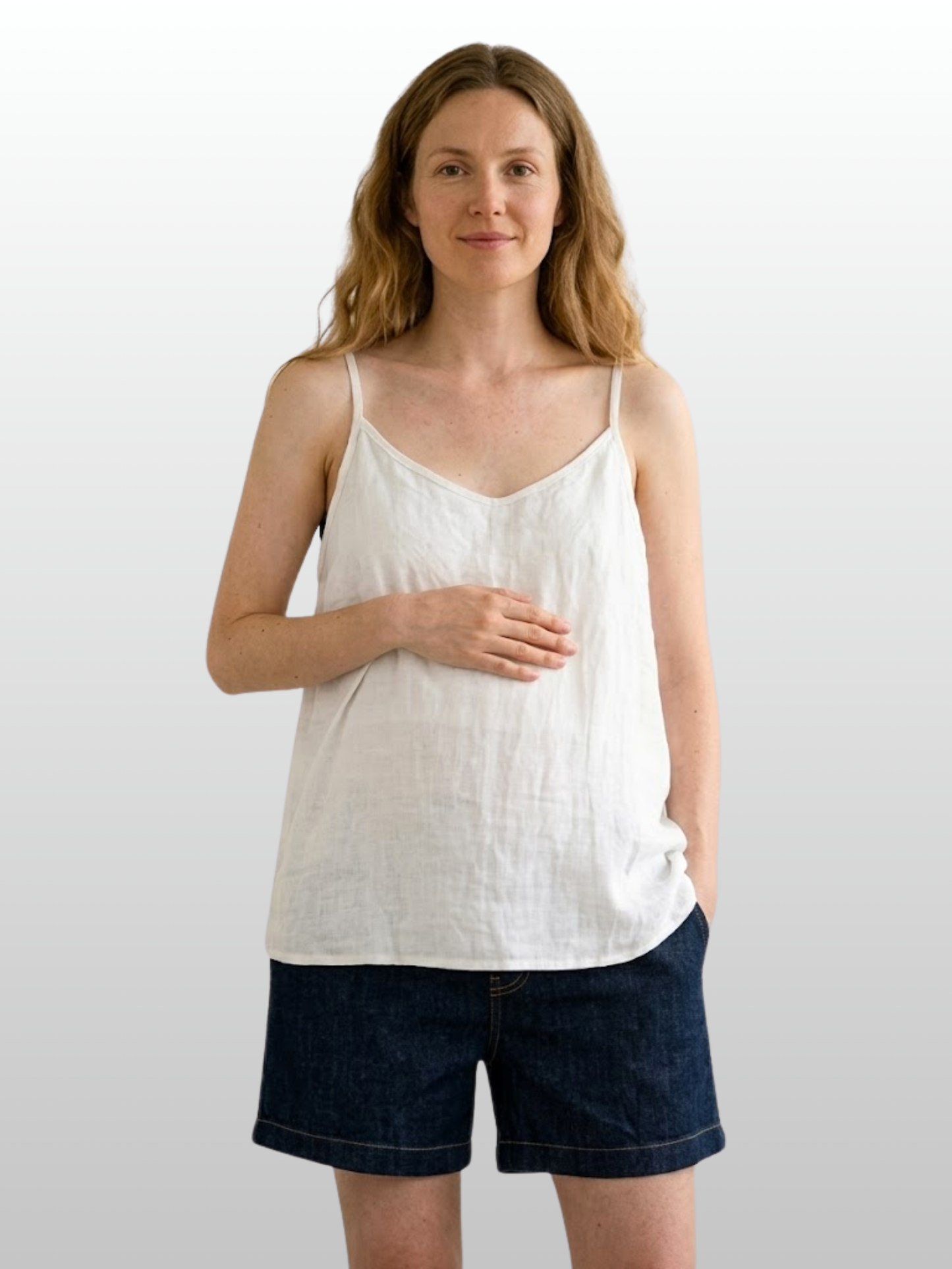 Maternity Tank Top, Sleeveless, Breathable, Summer, Loose Fit, All Trimesters, Nursing-Friendly
