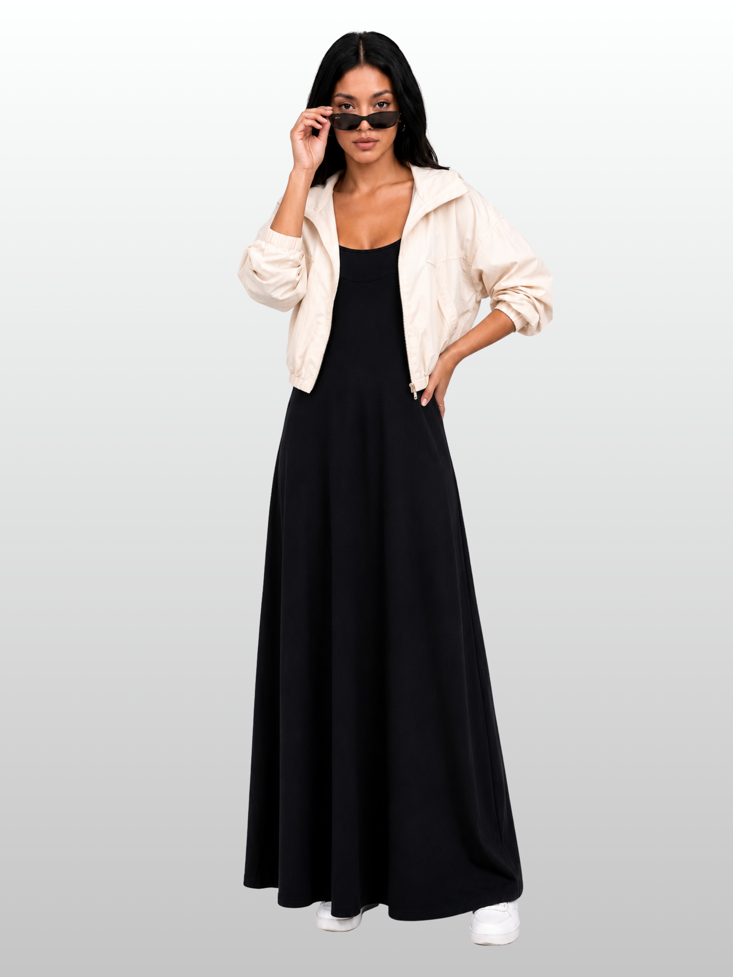 Umstandskleid Maxi Racerback mit Bralette, Zweiteiler, stillfreundlich