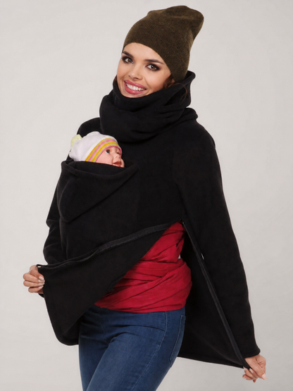 Babywearing Jacket in Fleece with Baby Opening Front and Back
