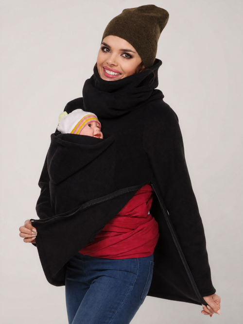 Babywearing Jacket in Fleece with Baby Opening Front and Back