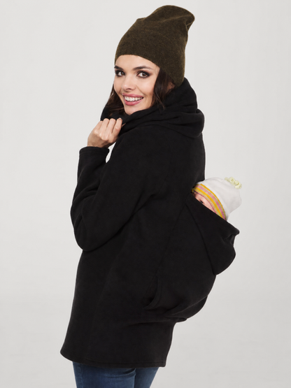 Babywearing Jacket in Fleece with Baby Opening Front and Back