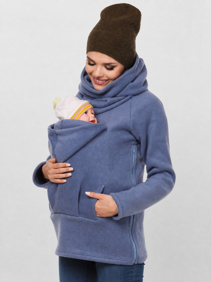 Babywearing Jacket in Fleece with Baby Opening Front and Back
