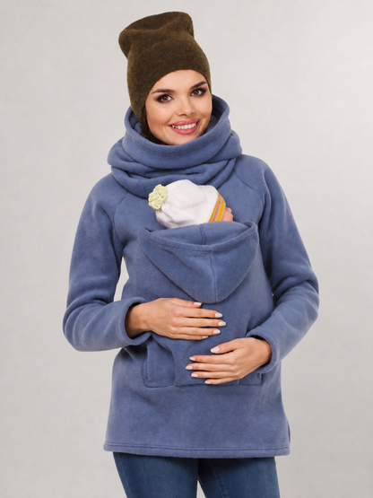 Babywearing Jacket in Fleece with Baby Opening Front and Back