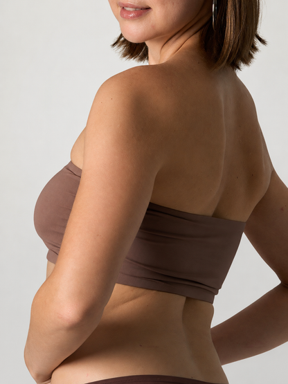Bandeau Bra Strapless, Seamless, Wireless and Unpadded