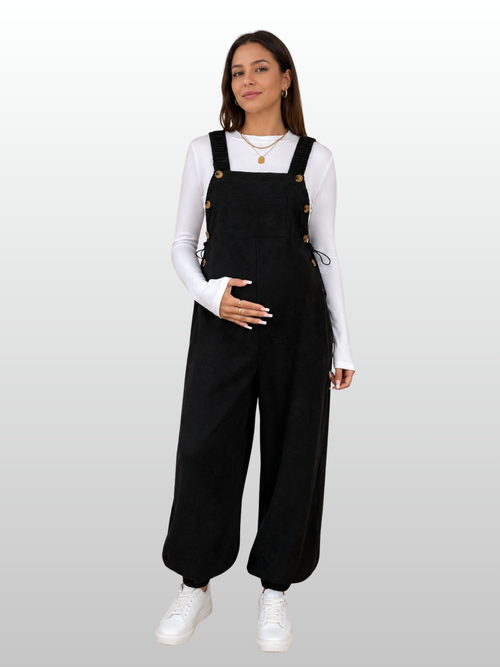 Latzhose Schwangerschaft mit weitem Bein, verstellbar