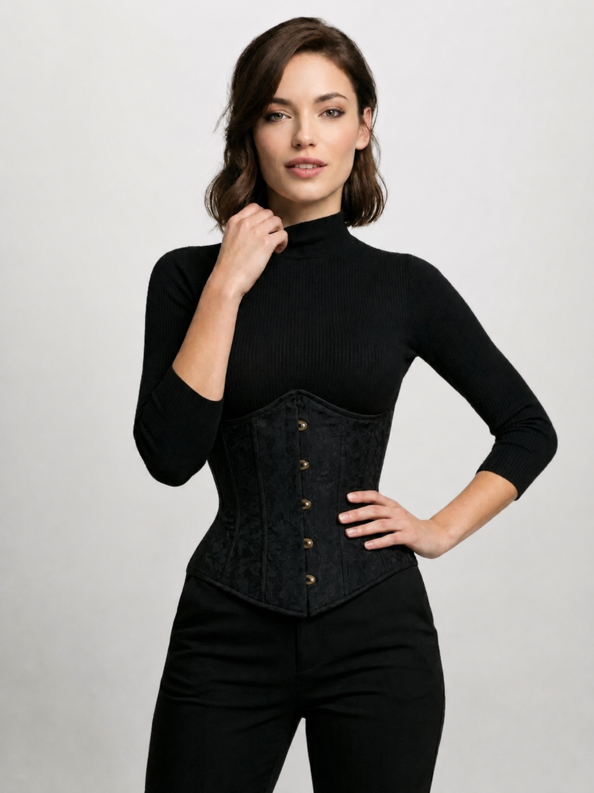 Corset Underbust in Brocade with 14 Bones