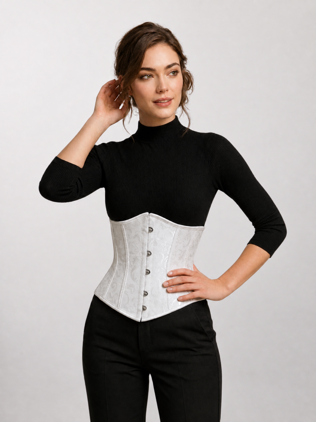 Corset Underbust in Brocade with 14 Bones